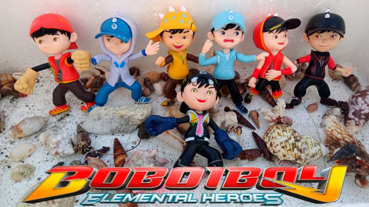 Menyelamatkan sahabat boboiboy semesta dari serangan hewan kalauman di pantai...!!