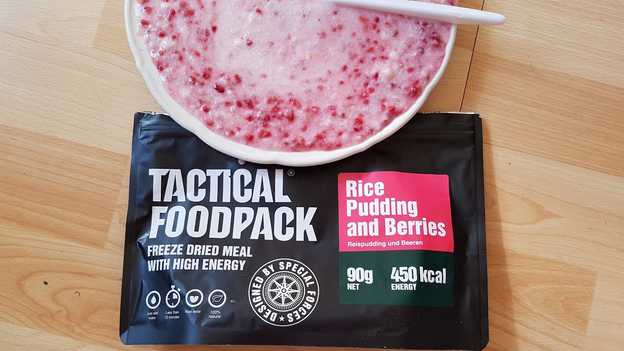 Tactical Foodpack Freeze Dried Rice Pudding And Berries