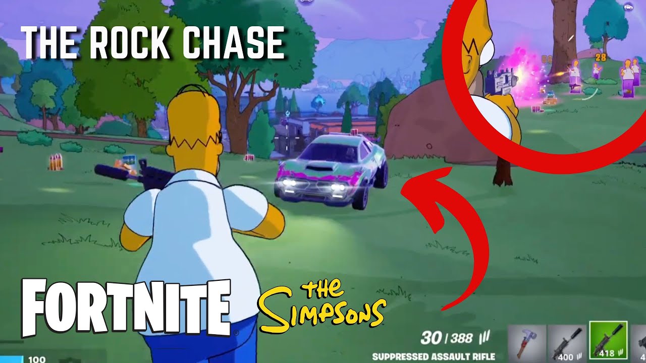 Fortnite Simpsons Adventures - The Rock Chase
