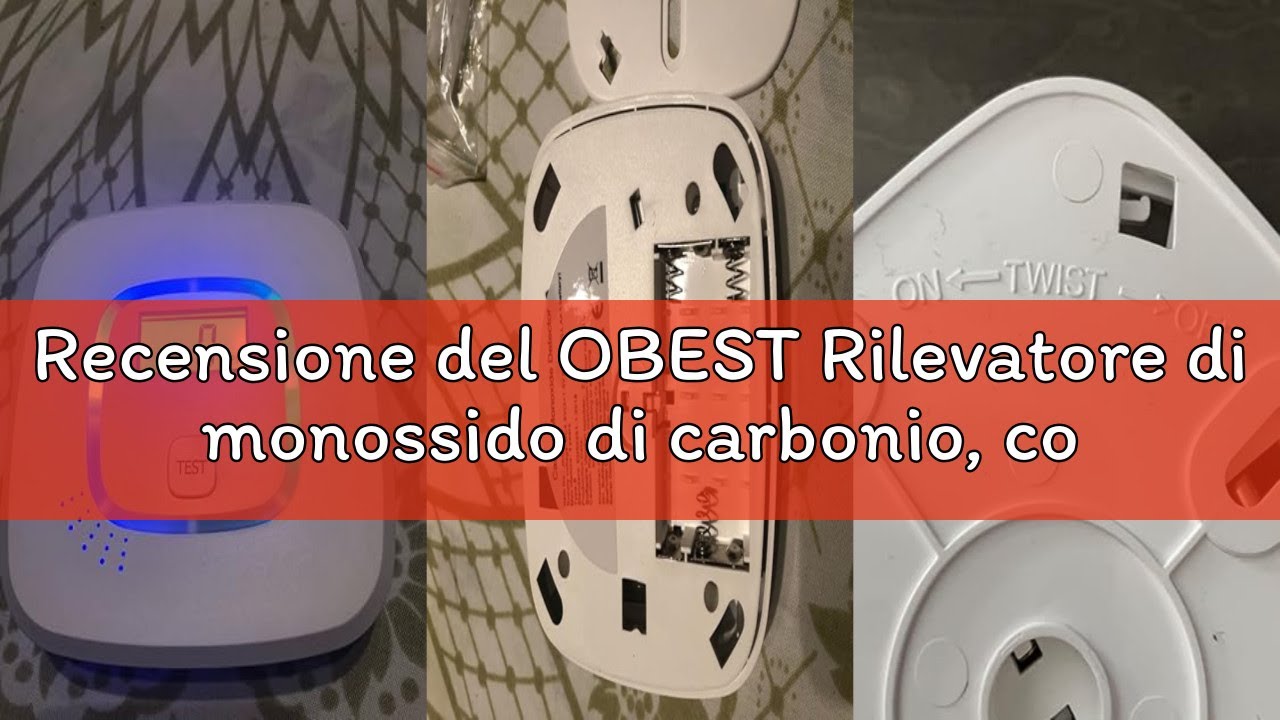 Recensione del OBEST Rilevatore di monossido di carbonio, con display digitale e funzionamento a bat