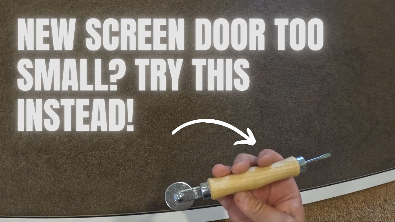 NEW SCREEN DOOR TOO SMALL? CAN'T FIND 36 x 80 REPLACEMENT SCREEN DOOR? HOW TO REPLACE SCREEN DYI