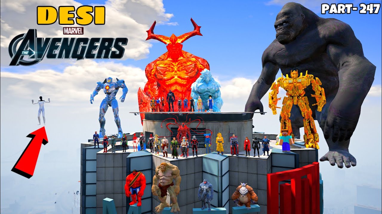 DESI Avengers and Kratos Try to Kill GOD OF DREAM in GTA 5 | GTA V #247