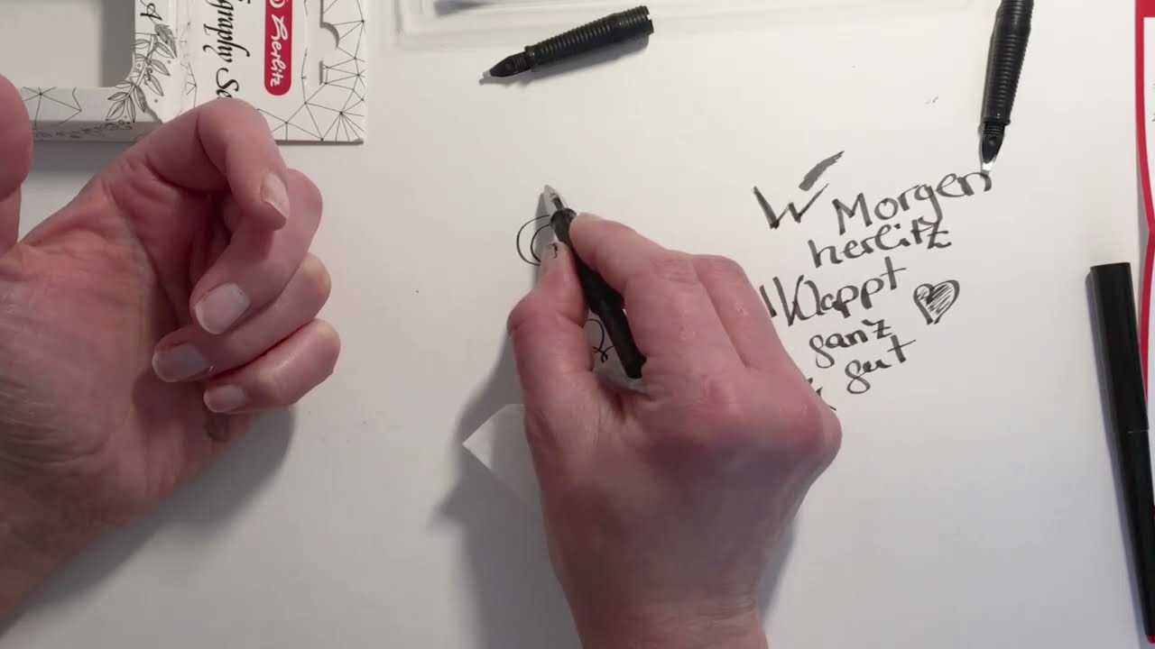 Herlitz 8623001 5-teiliges Füllhalter Calligraphy-Set