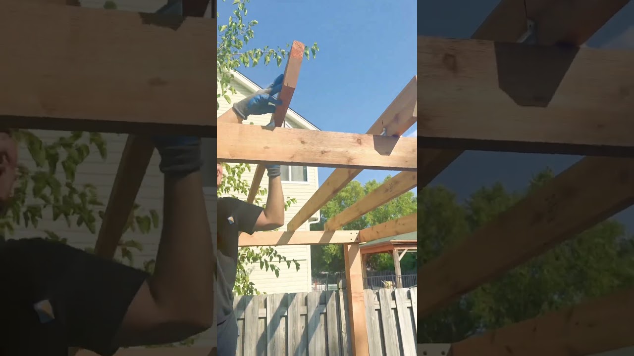 Подробное описание того, как я сделал эту перголу своими руками. #пергола #беседка #сделайсам #до...