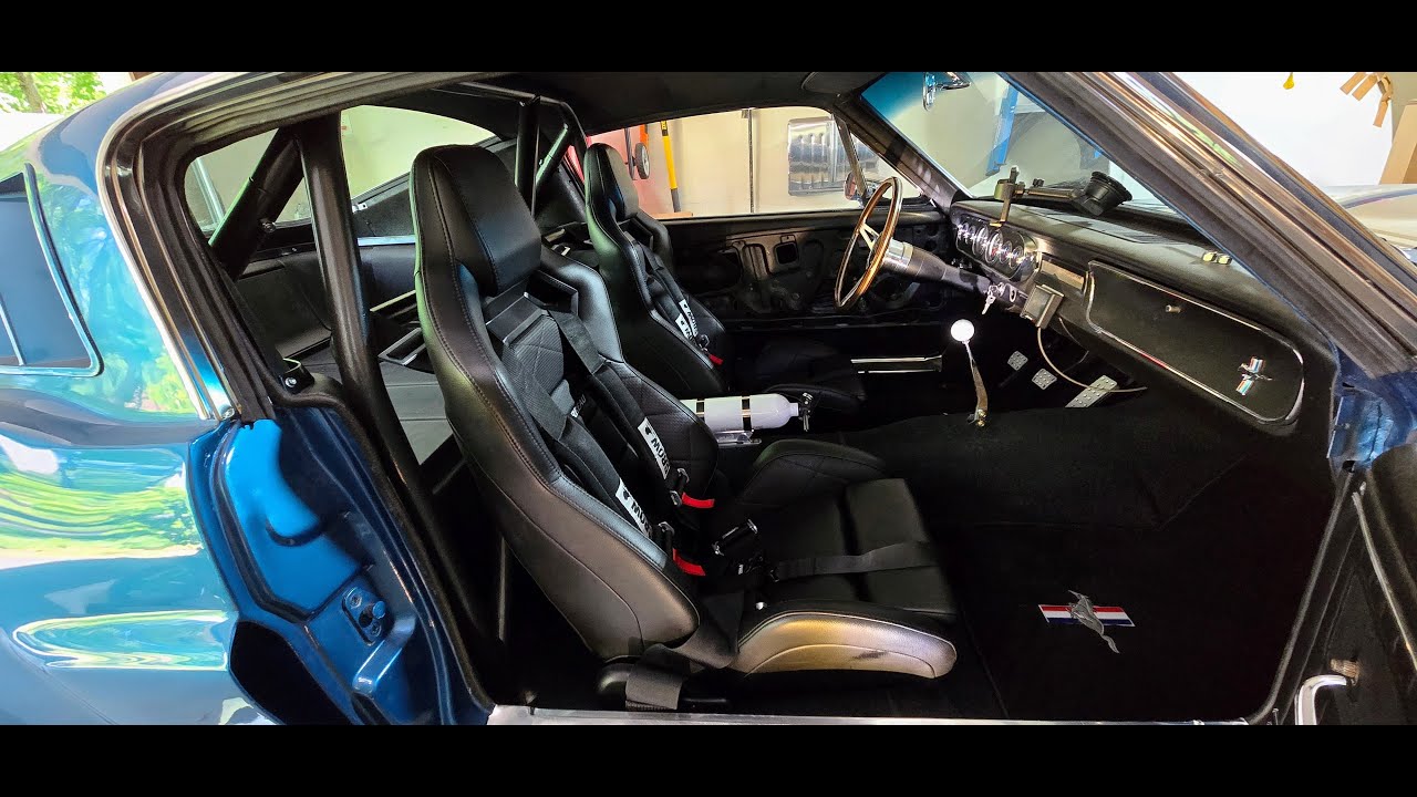 1965 Mustang Fastback Roll bar & Package Tray installed