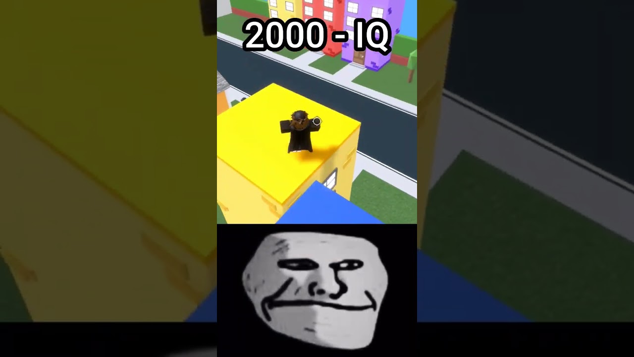 Roblox 2000 IQ Moment (Troll Face Meme) #shorts #roblox #short
