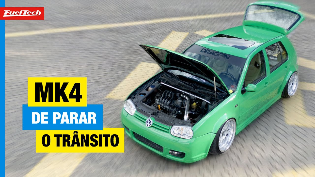 Golf MK4 Turbo mais customizado que você já viu! Peças de R32, Airlift, som forte e muito mais.