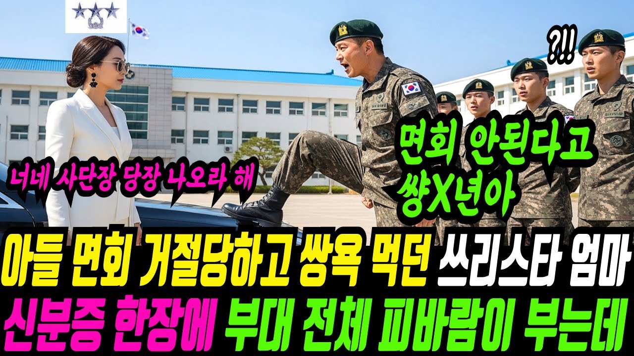 해병대 아들 면회 갔다가 '가혹행위 현장' 목격한 쓰리스타 엄마 전화 한 통에 별 13개 이모 장군들이 부대 피바다로 만들어버리는데