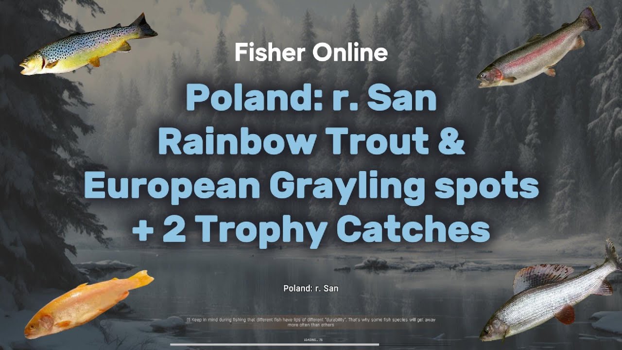 Двойной трофей за ежедневное задание Rainbow! | 2 активных пятна | Fisher Online | Польша р. Сан