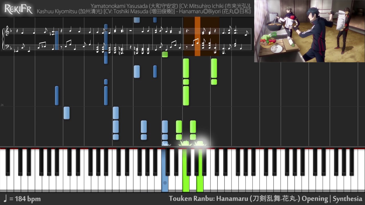 【TV】Touken Ranbu: Hanamaru Opening - Hanamaru◎Biyori (Piano)
