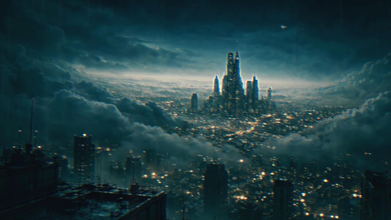 Snow in one district, rain in another | Dystopian City Ambient (0001-C)