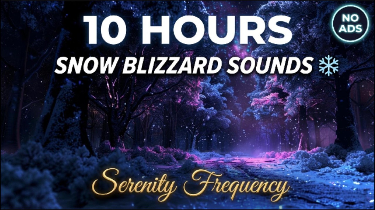 The Sound That Blocks Everything and Puts You to Sleep Instantly ❄️ 10 Hours Blizzard | No Ads