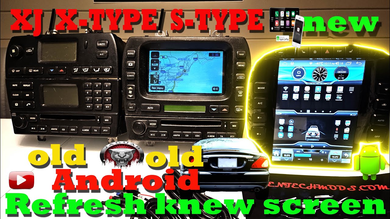 Jaguar XJ/X-TYPE/S-type /Xk Step by Step Modern 10 inch Tesla Style Radio prep for installation