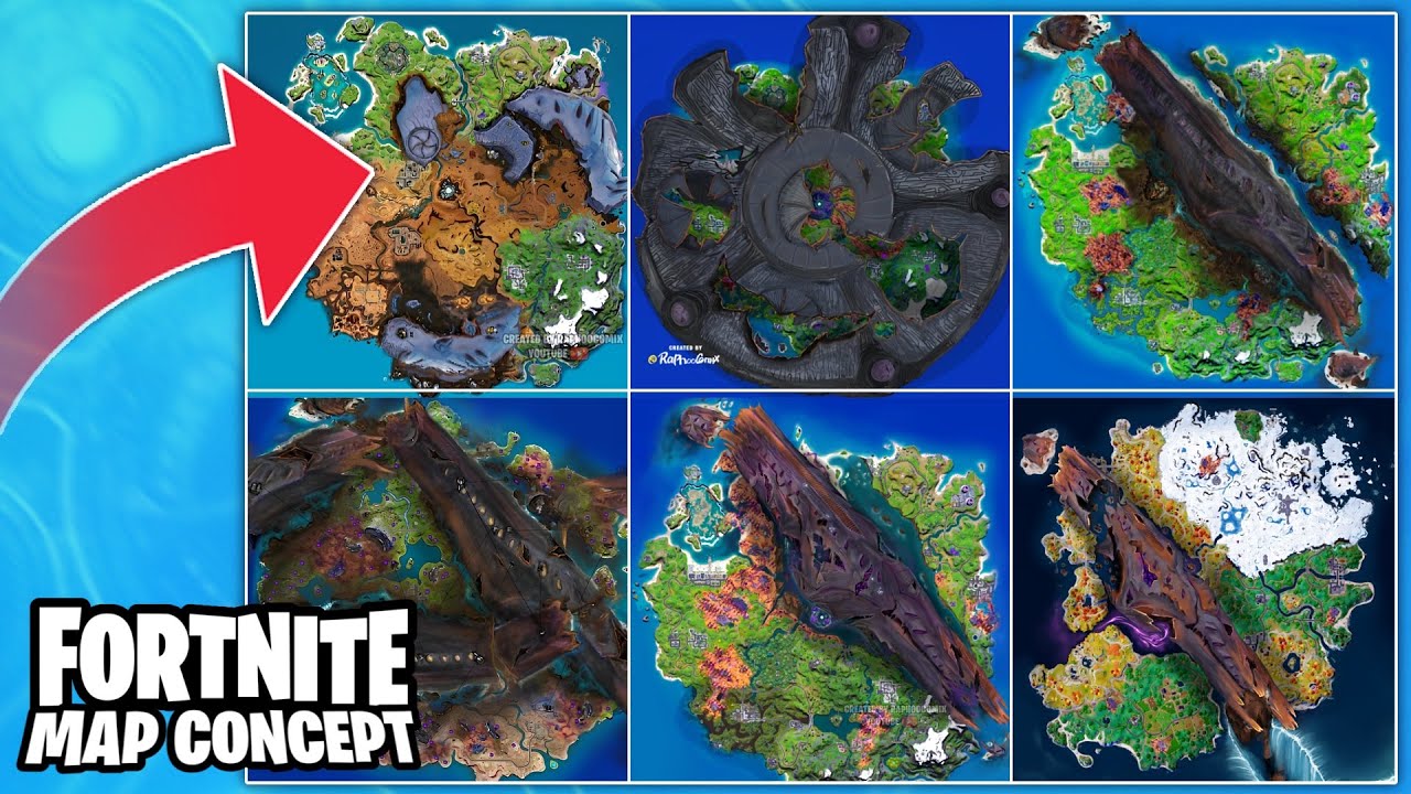 Fortnite Map Concept Evolution - Mothership Crash Map Concepts!
