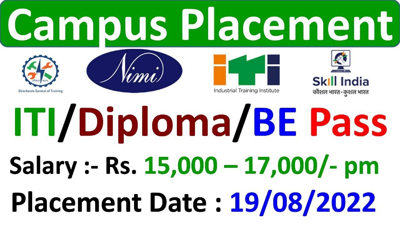 Campus Placement 2022 ITI/Diploma/BE छात्रों के लिए खुशखबरी, ITI Capmpus Placement 2022 Private Job
