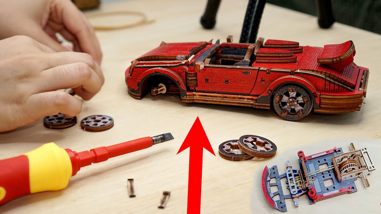 Making Wooden Porsche Scale Model in 7 Minutes 😎😍  - Adult Hobbies
