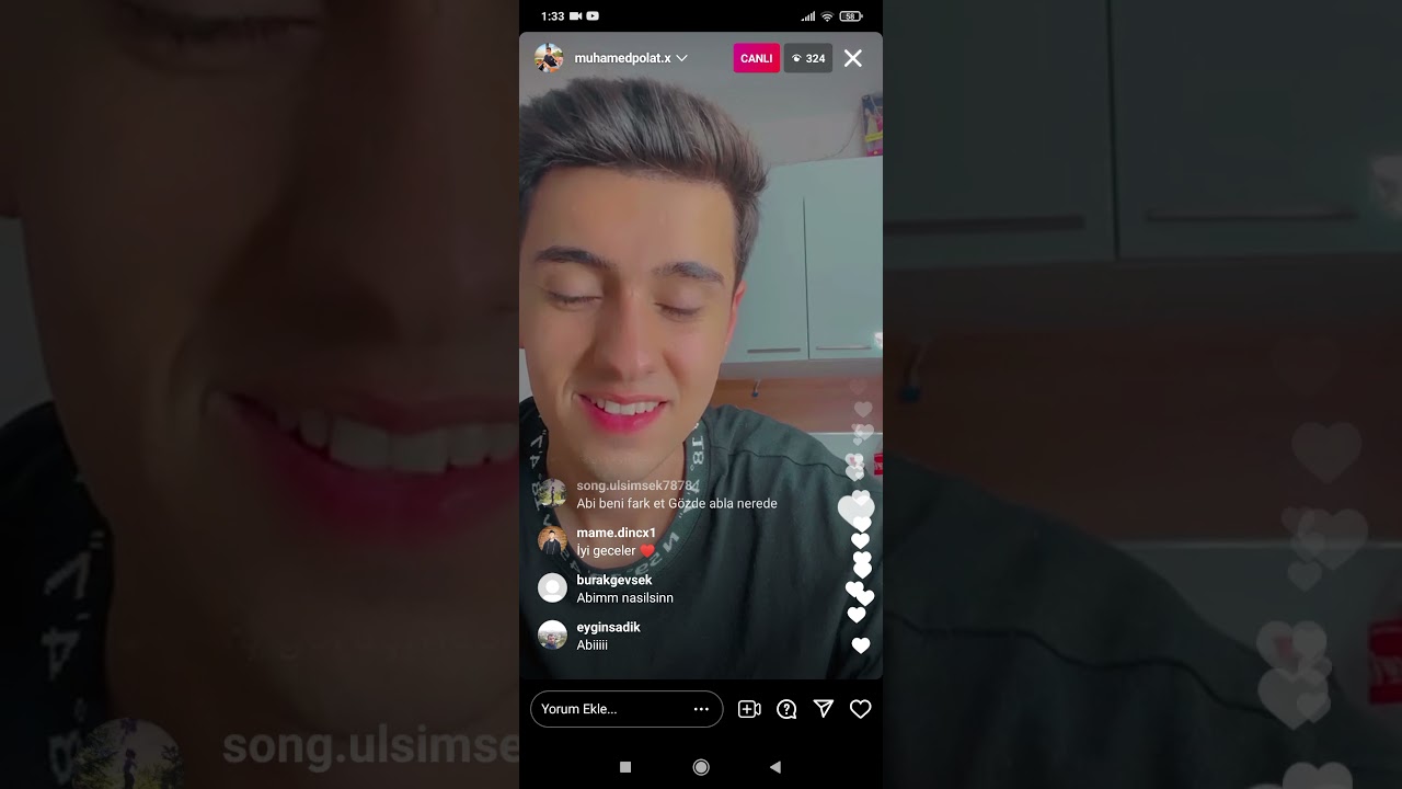 Muhammed Polat İnstagram canlı yayın