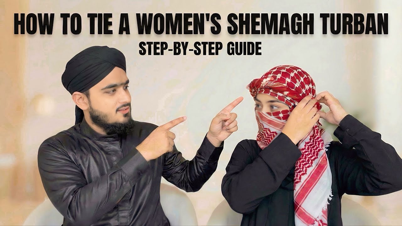 How to tie a women’s shemagh turban ? || Afjal OTT 