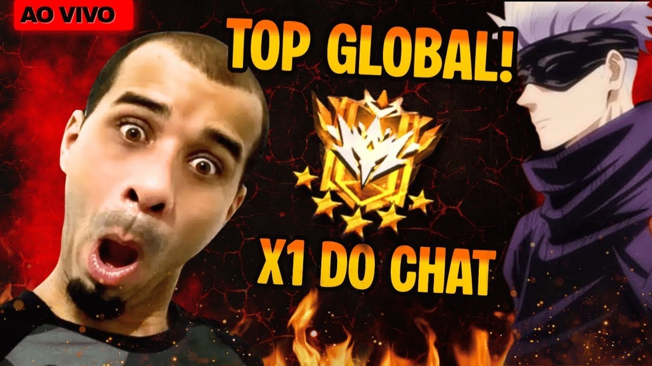 FREE FIRE RANK SEM HABILIDADE? - X1 CONTRA O CHAT AO VIVO