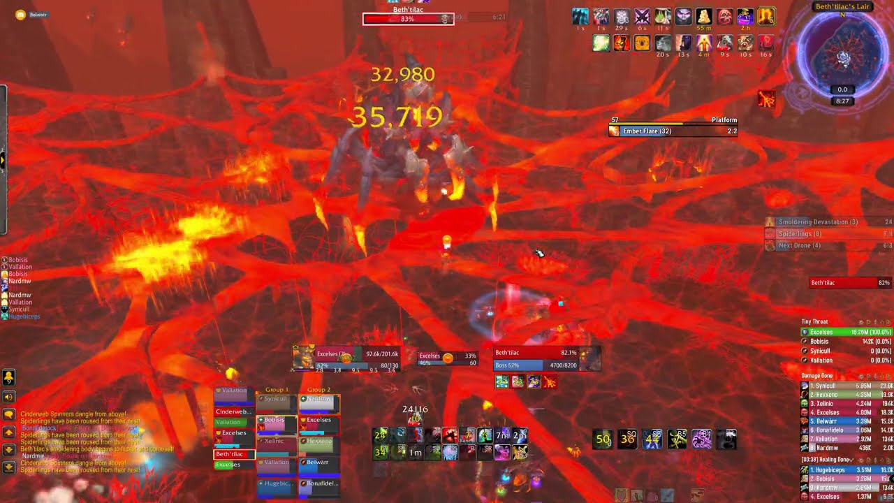 Heroic Beth'tilac Blood Death Knight POV Day 1 Raid Clear