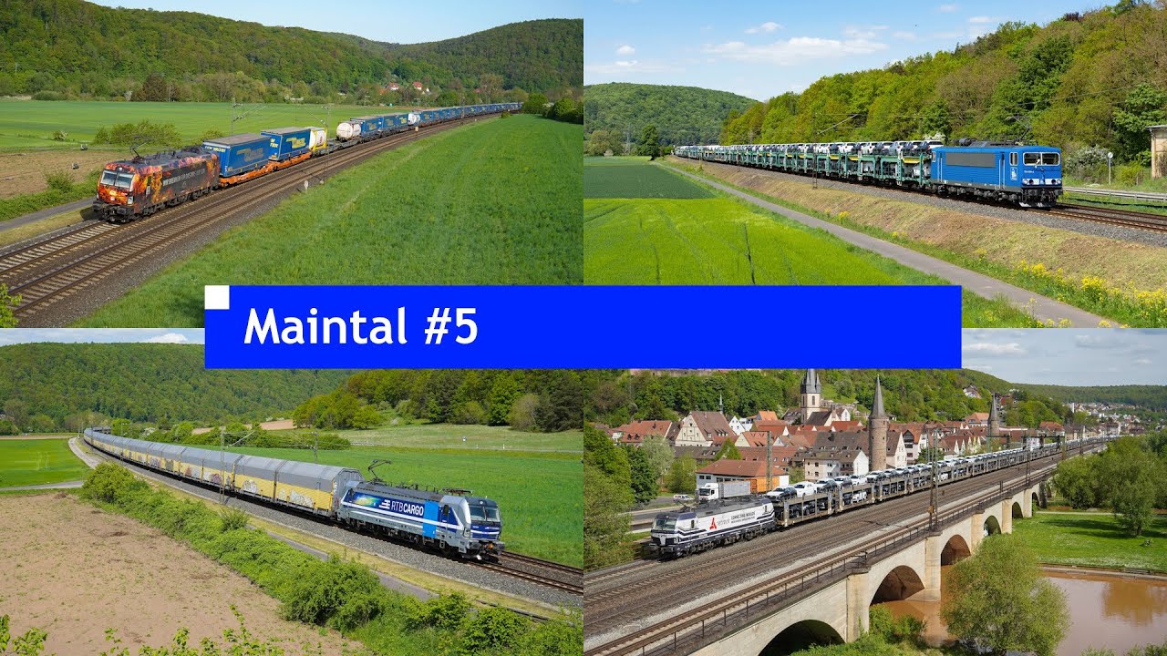 Treinen in het Maintal 2022 #5 // Bahnverkehr im Maintal #5 // Traintraffic in Main valley #5 [4K]