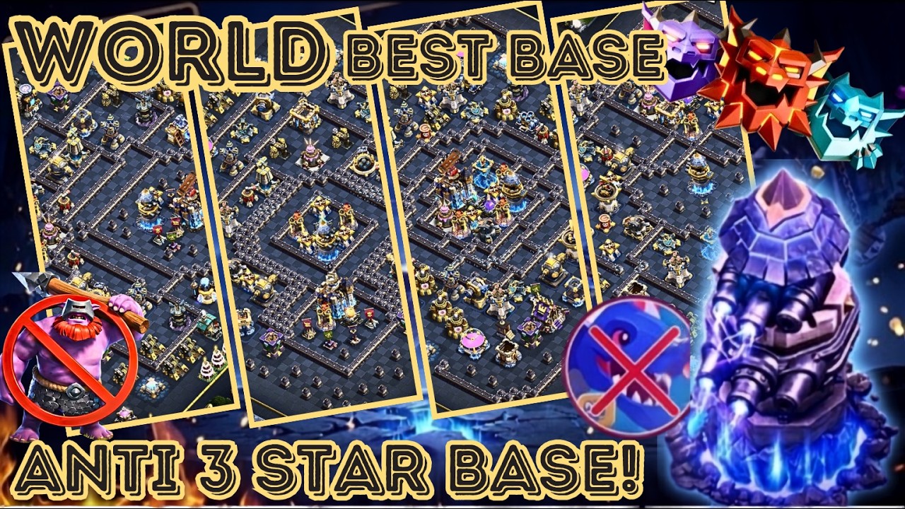 BEST TH18 LEGEND LEAGUE BASE! TOP RANK ANTI 3-STAR  Best For War & Legend Th18 Meta With LINK !