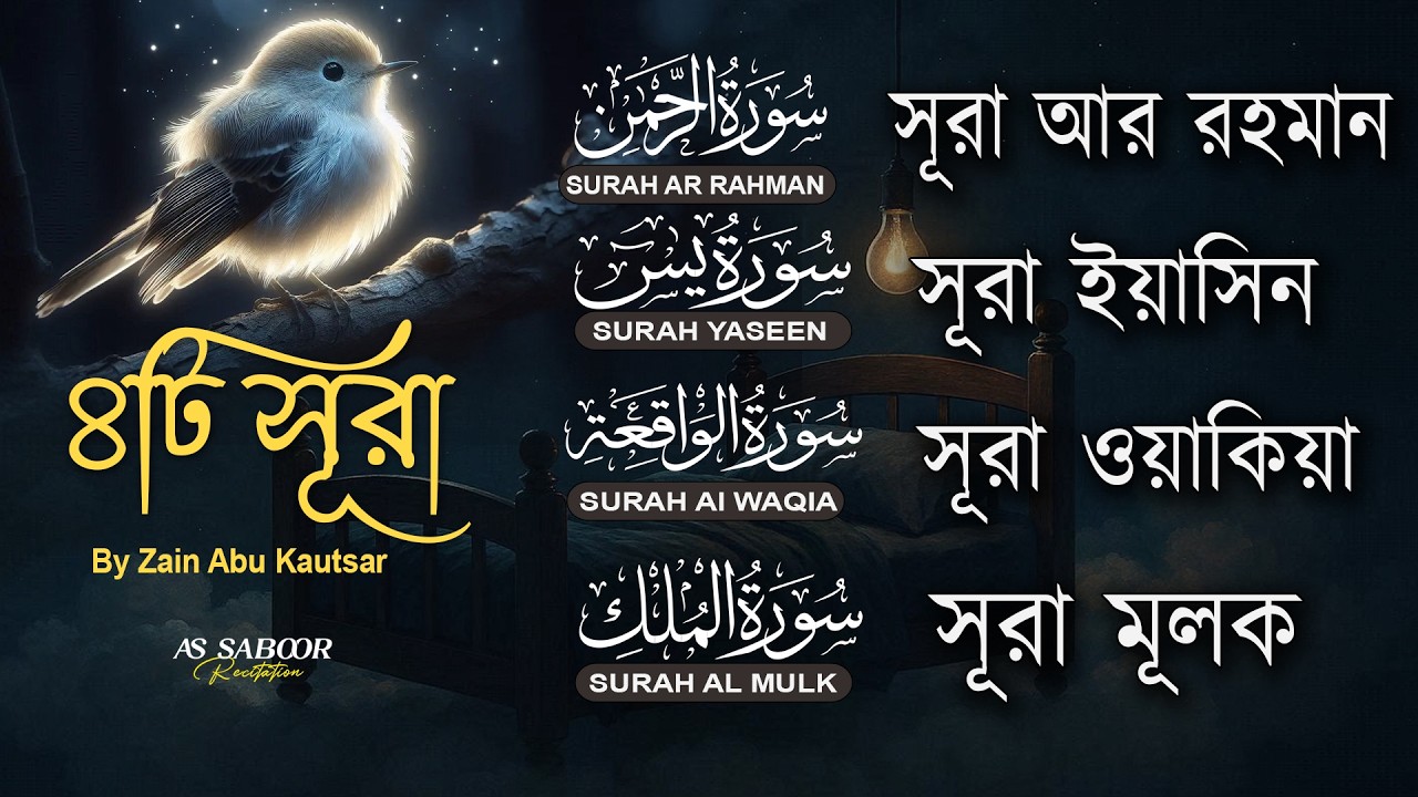 মনজুড়ানো সুন্দর তিলাওয়াত | Surah Ar-Rahman, Yaseen, Waqiah, Mulk | Quran Tilawat by Zain Abu Kautsar