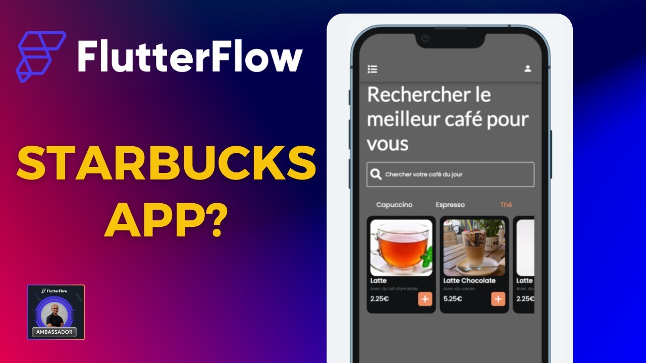 Créer l'interface d'une app mobile de boutique de café avec FlutterFlow
