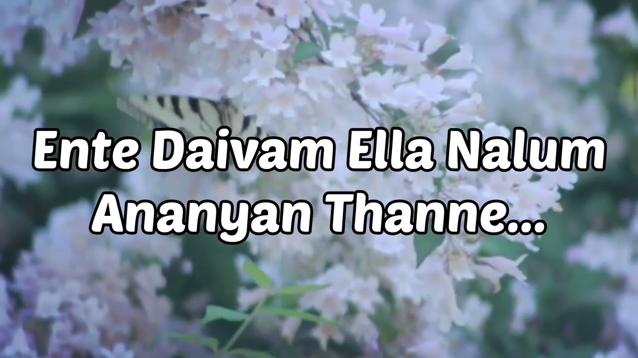 എൻ്റെ ദൈവം എല്ലാ നാളും അനന്യൻ തന്നെ/Ente Daivam Ella Nalum Ananyan Thanne/Christian Malayalam Song