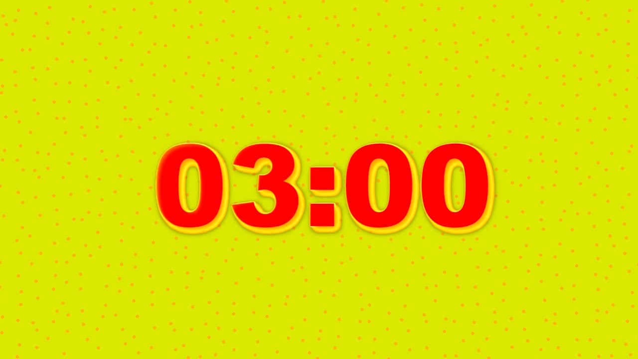 3 Minute Timer | Silent Timer with bell at the end