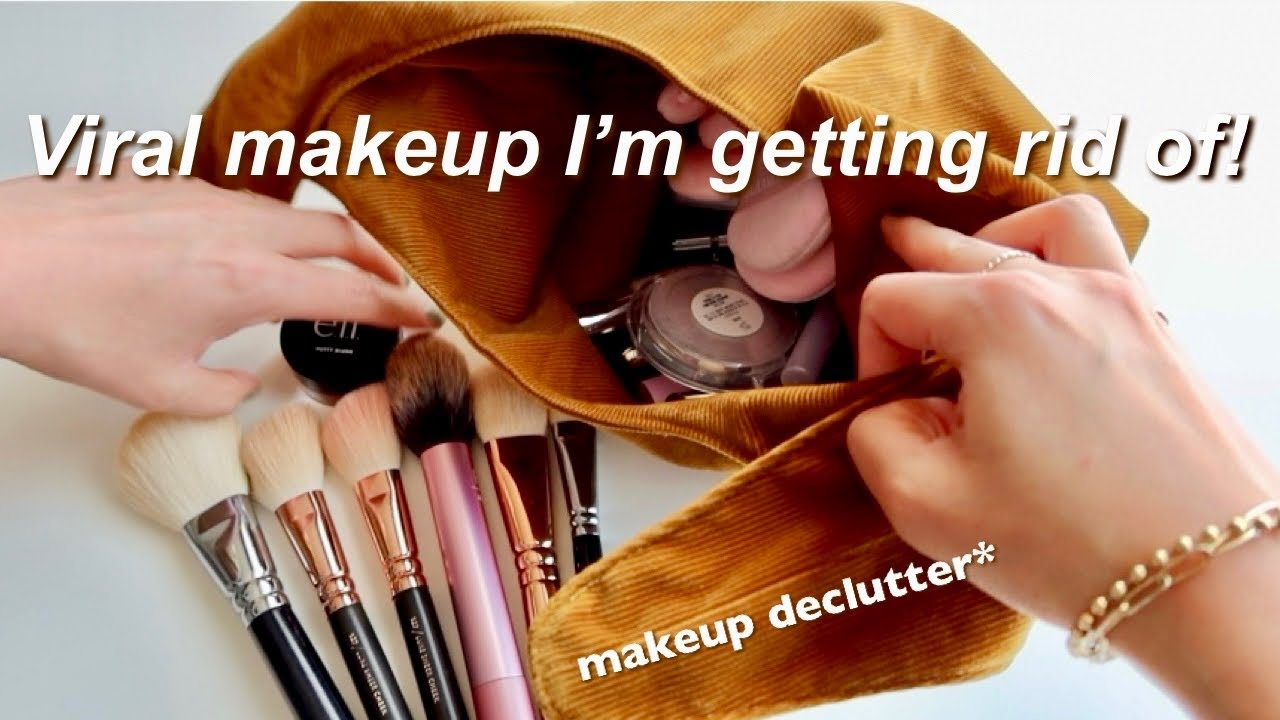Viral Makeup Declutter | Makeup Clean Out | Declutter With Me | Decluttering My Makeup |Makeup Dupes