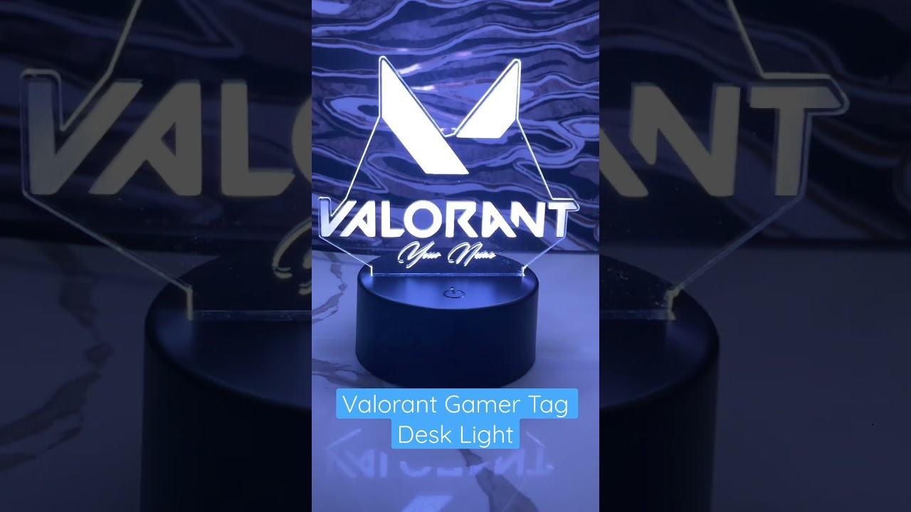 Valorant gaming desk RGB light. 