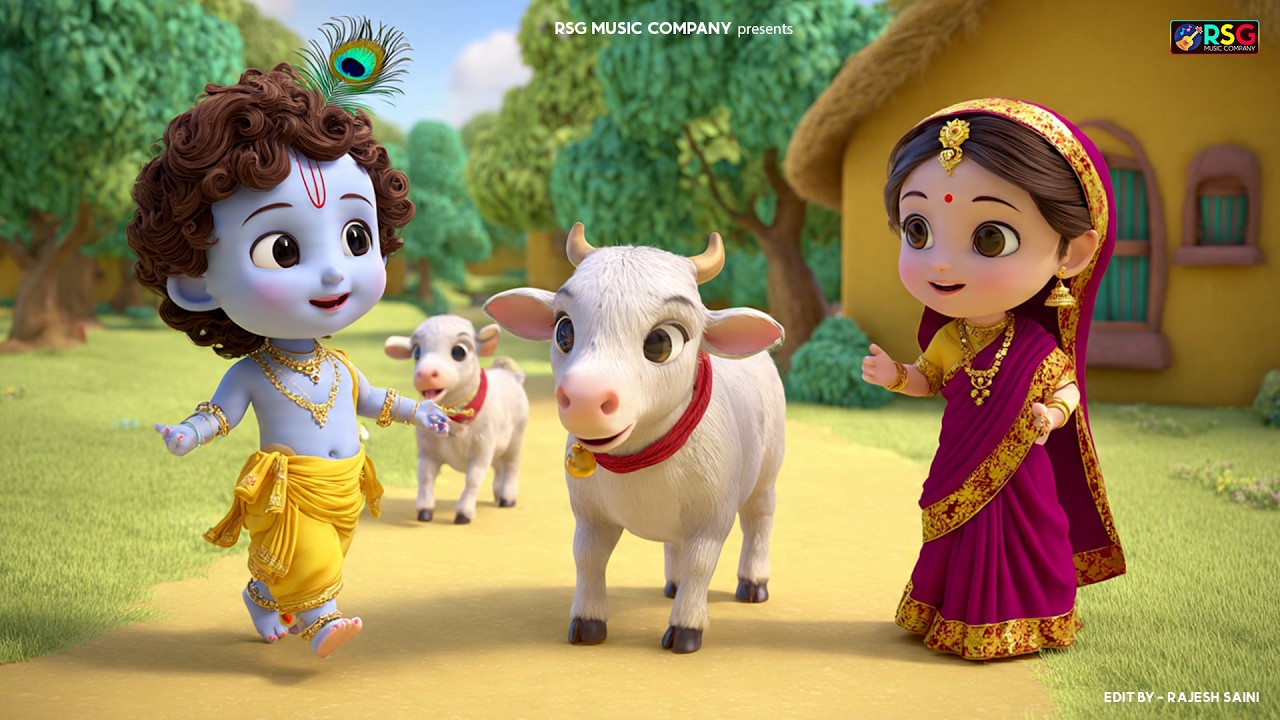छोटी छोटी गैया - Choti Choti Gaiya Chote Chote Gwal | Krishna Bal Leela | Little Krishna Song