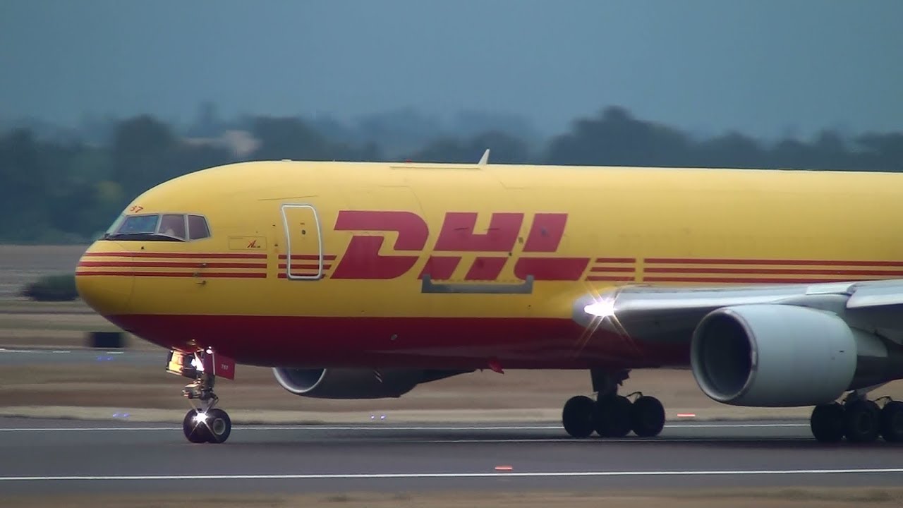 DHL (ABX Air) 767-200F [N787AX] Takeoff Portland Airport (PDX)