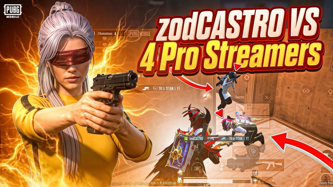 4 Streamers Panicked After Facing zodCASTRO💥PUBG Mobile