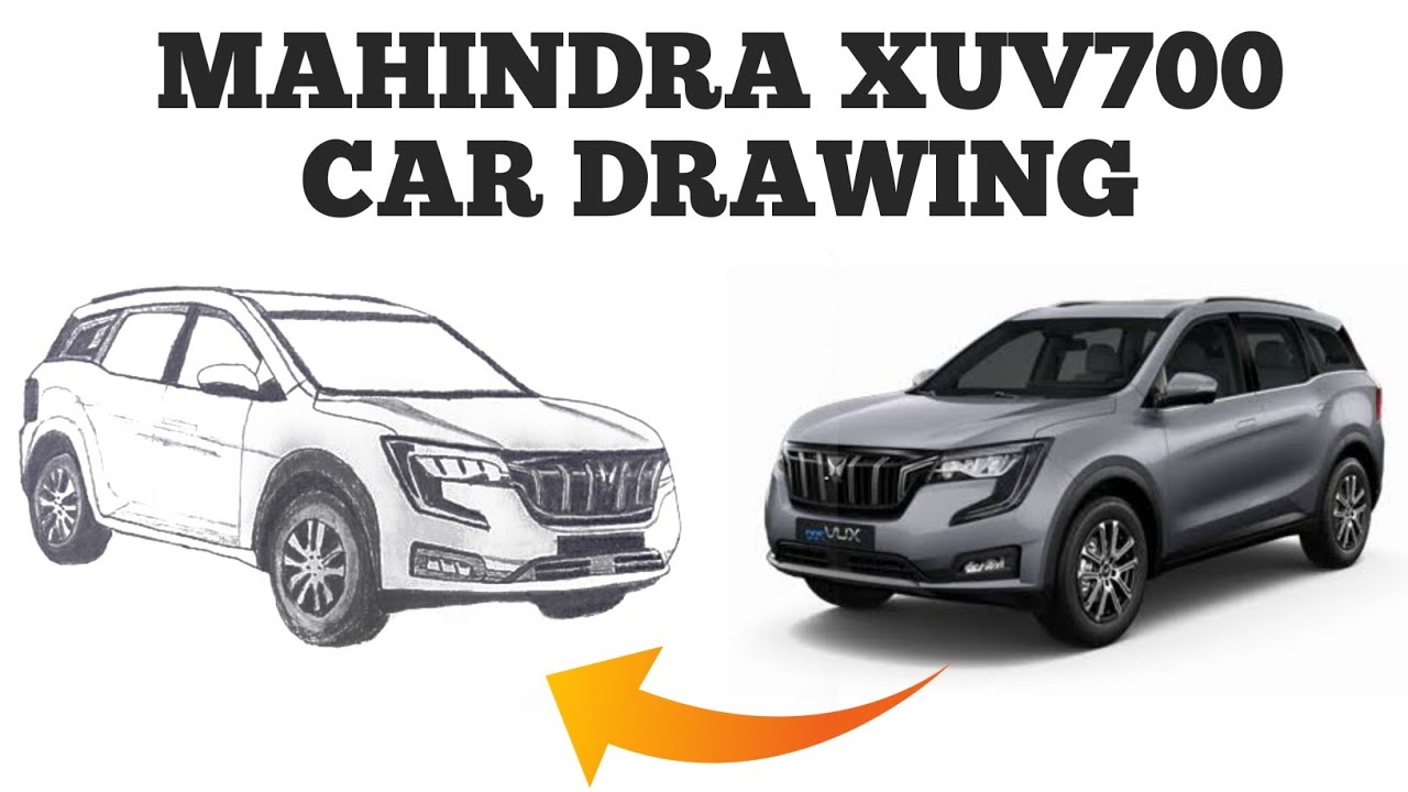 Mahindra XUV700 Draw | XUV700 car draw | Indian XUV drawing | draw by shadow art