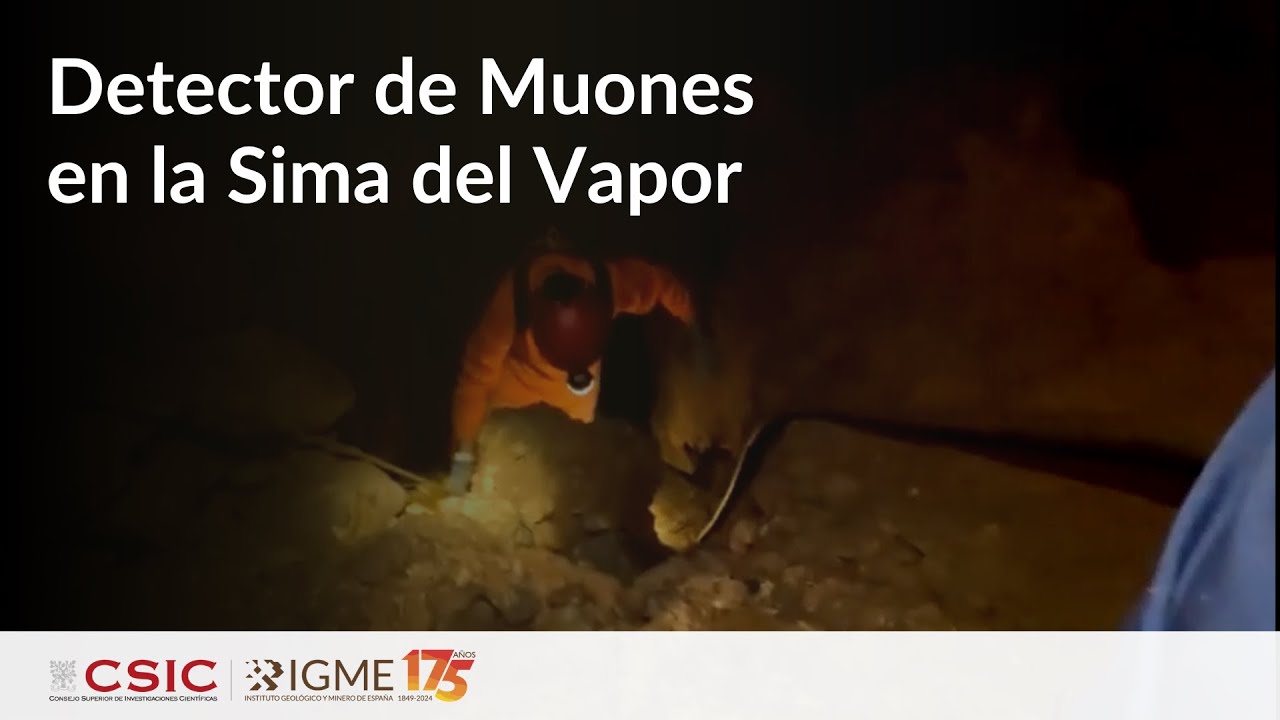 Instalando el detector de Muones en la Sima del Vapor (Alhama de Murcia, España) IGME