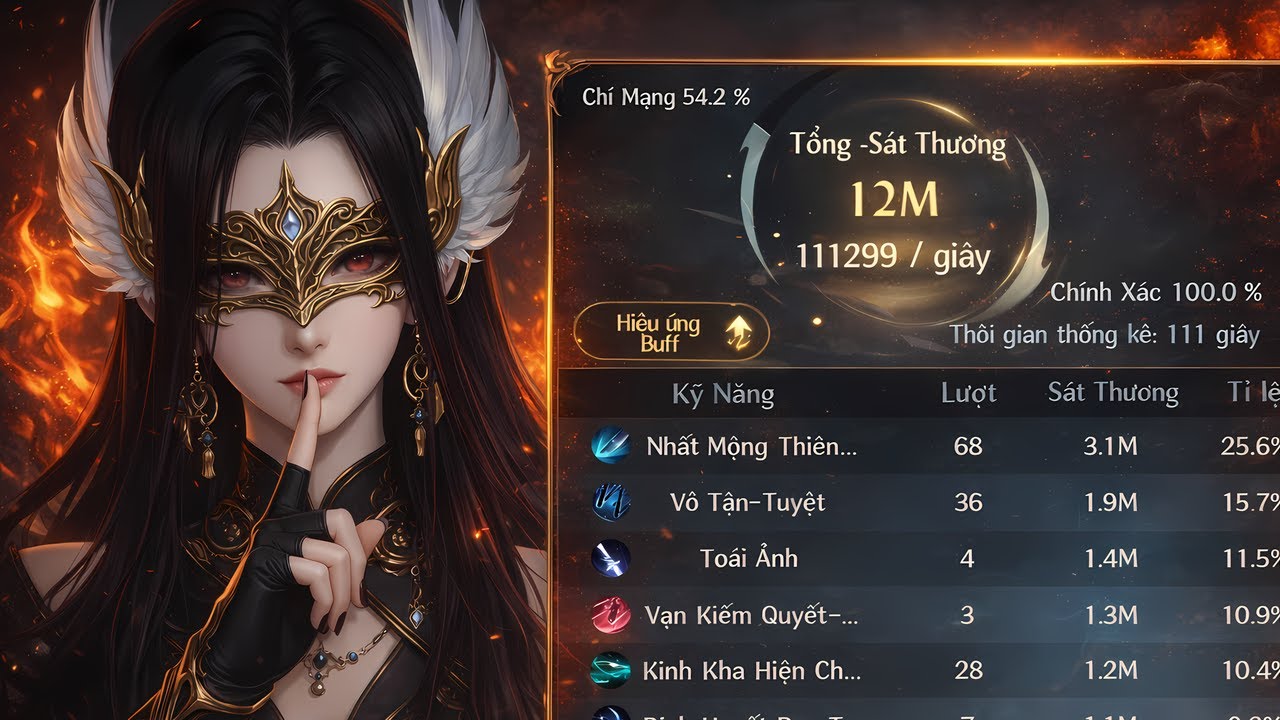 [Nghịch Thủy Hàn] Tối ưu combo PvE Toái Mộng - 111K DPS