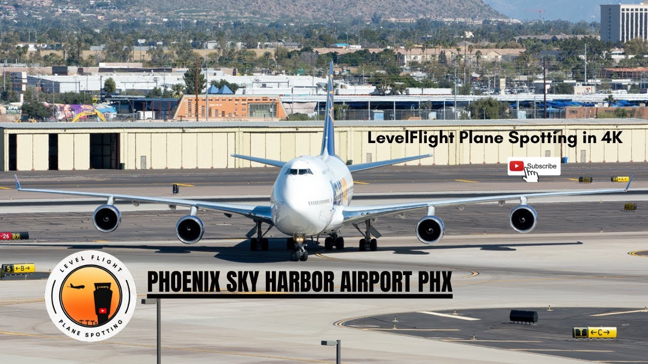 4K HD: Big Game Plane Spotting Action Phoenix Sky Harbor PHX: (Part Two)