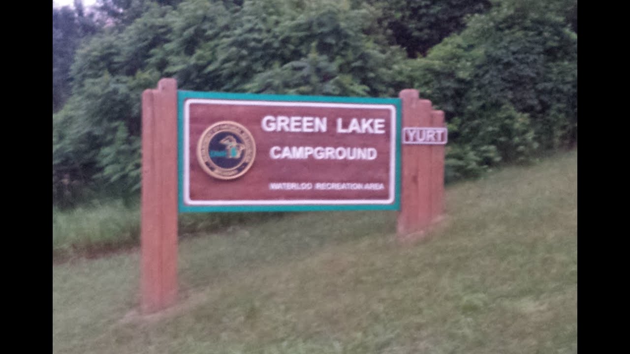 Campground video tour - Green Lake Rustic Campground - Waterloo State Rec. Area Chelsea Michigan USA