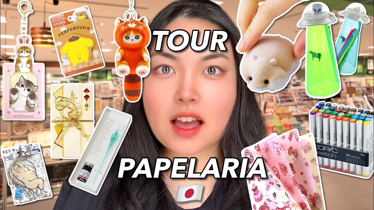 ‼️A PAPELARIA DO JAP&Atilde;O &Eacute; DIFERENTE!!! 🎨 TOUR de ARTE 🇯🇵