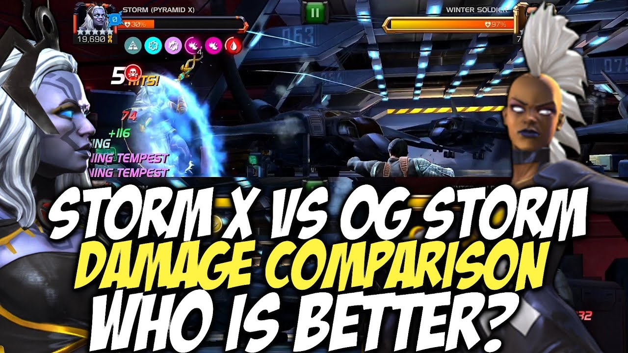 Storm Vs Storm X Damage Comparison | Who Is Better? | Marvel Contest Of Champions