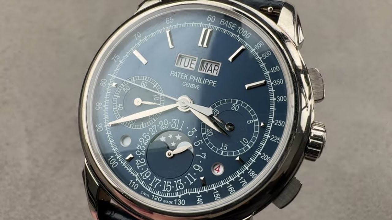 Patek Philippe 5270G-019 Perpetual Calendar Chronograph | White Gold & Blue Dial Elegance
