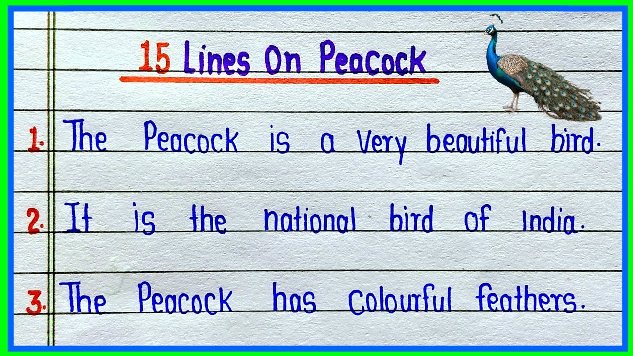15 lines on Peacock || few lines on Peacock in english || Peacock 15 lines in english || Peacock