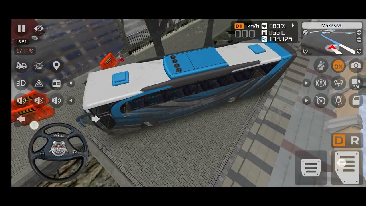 Bus top speed in the road 