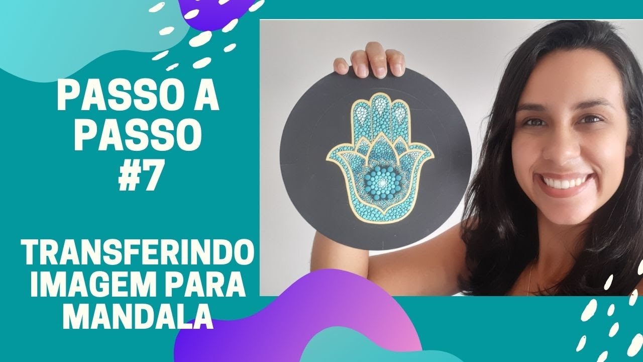 MÃO DE HAMSA PARA MANDALA NO PONTILHIMO - MANDALAS DE CURA LINE GONZAGA