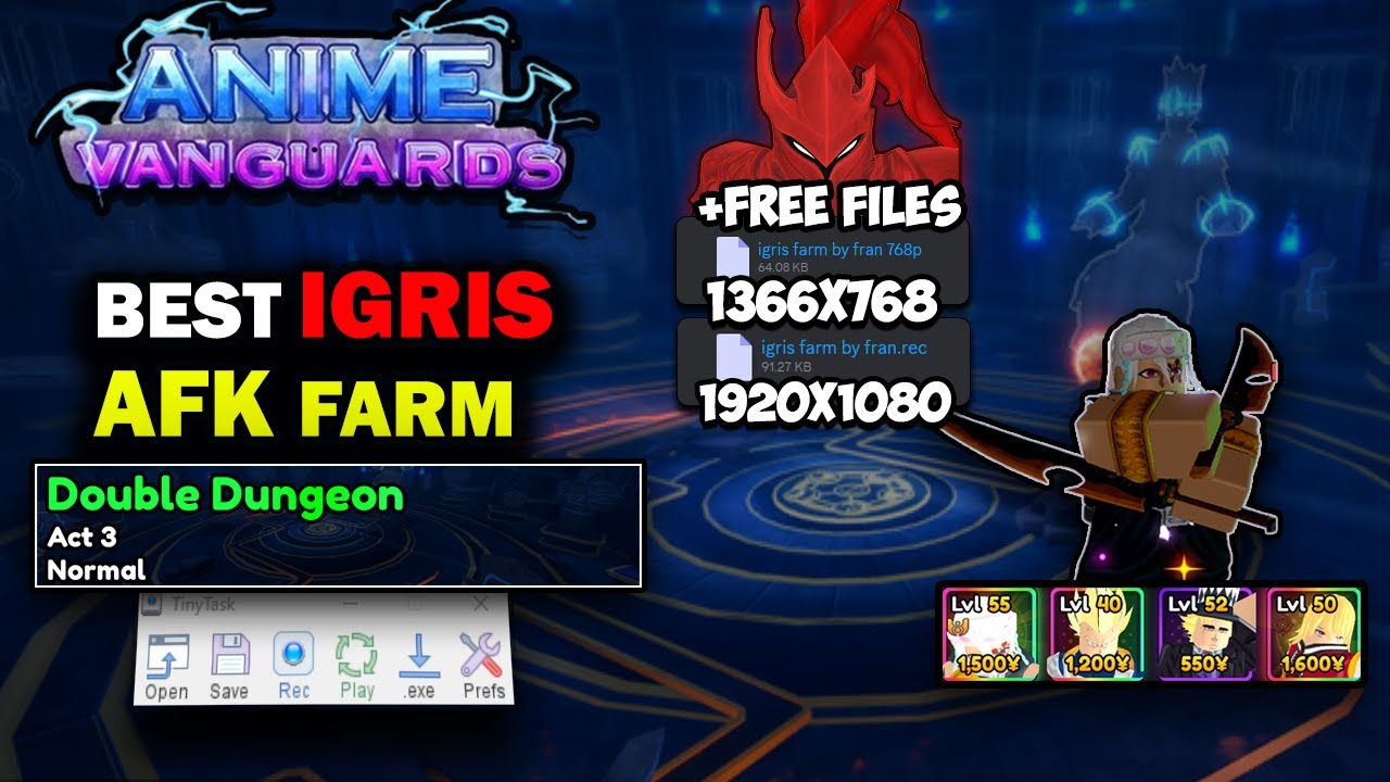 *WORKING* BEST Way To AFK Farm Igris In Anime Vanguards!