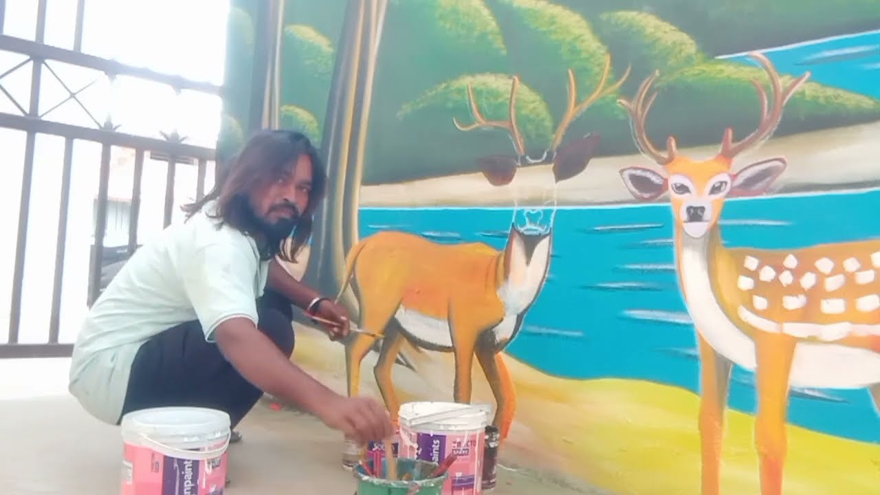 Aaj mountain village landscape painting complete ho Gaya/new vlog video