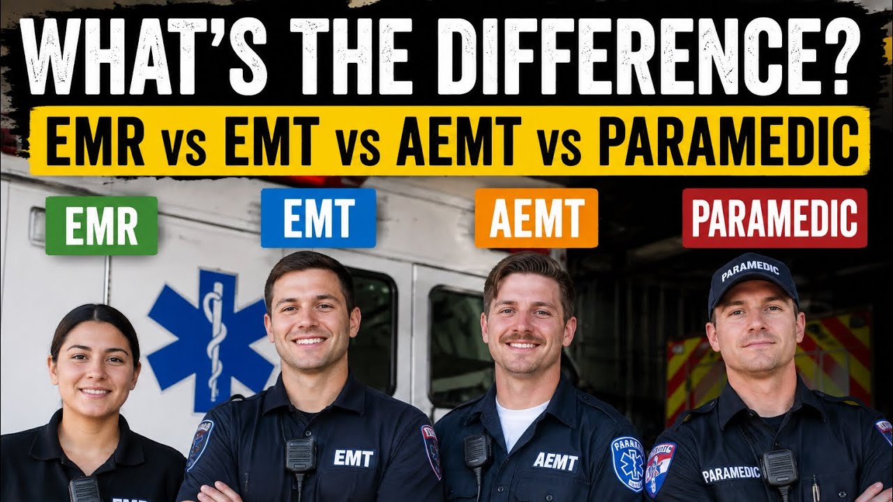 EMR vs EMT vs AEMT vs Paramedic | What&rsquo;s the Difference in EMS Levels in 2025 | #firstresponder #ems