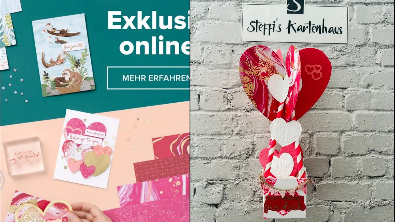 3D Heißluftballon Verpackung Box Valentinstag DIY Geschenk Anleitung Stampin‘ Up! Elegante Herzen